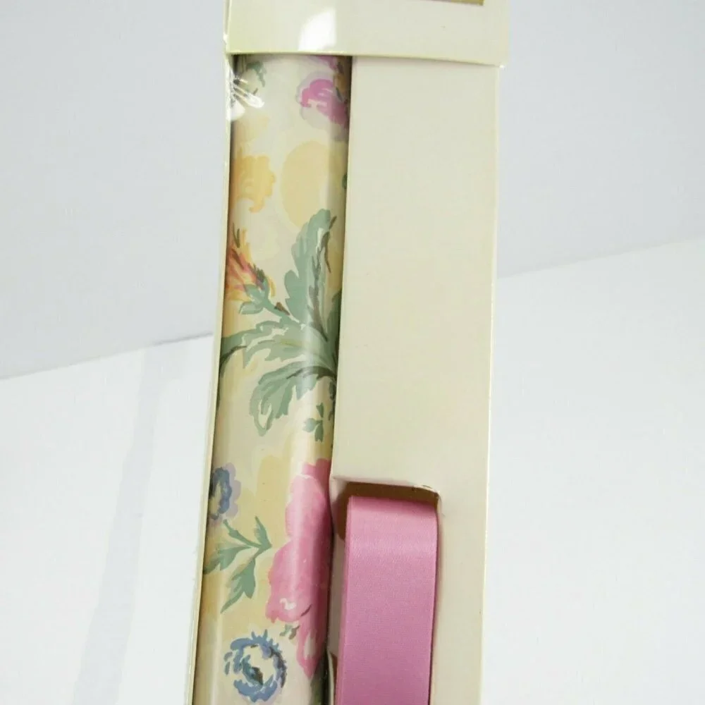 Vintage Victoria's Secret Roll Gift Wrap Ribbon Floral Flowers‎ Wrapping Paper